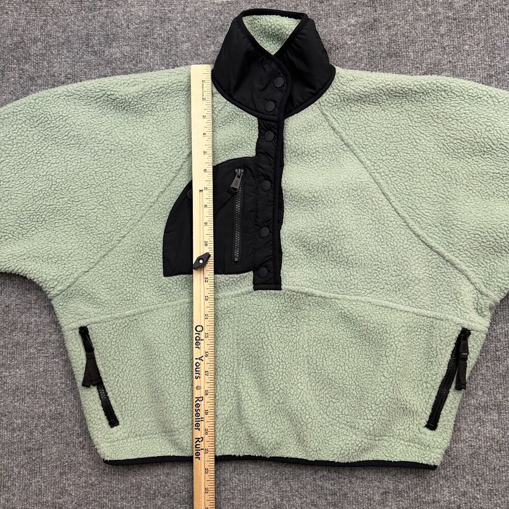 Free People FP Movement Women XS Hit The Slopes Aqua Haze Pullover Fleece Jacket - Picture 9 of 10
